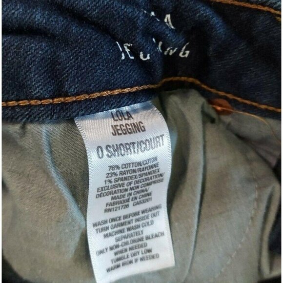 Aeropostale Juniors Lola Jeggings Sz 0 Short 5 Pocket Fringe Leg Bottom Jeans - Picture 5 of 8